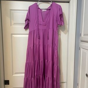 Karlie pink satin dress Large
